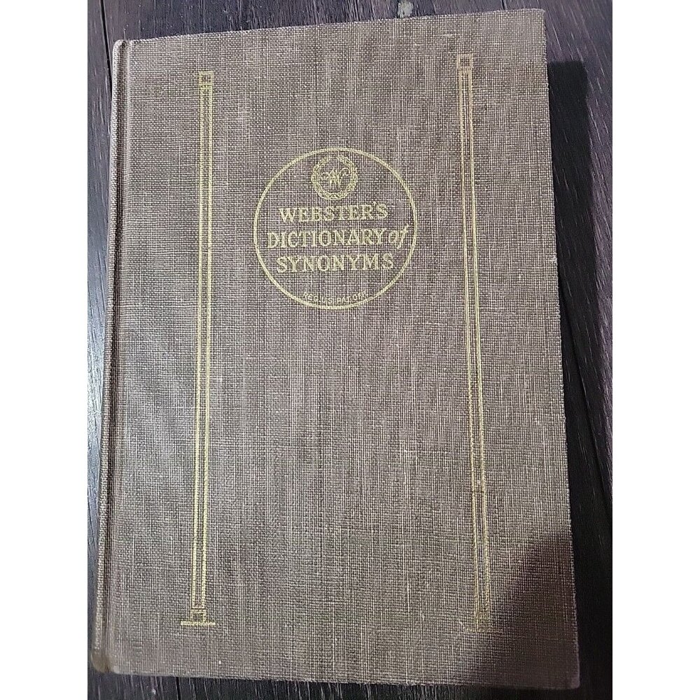 Websters Dictionary of Synonymns First Edition 1942 Hardback Thumb Index  Pages